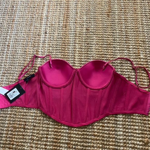 bright pink forever 21 corset top - Picture 3 of 4